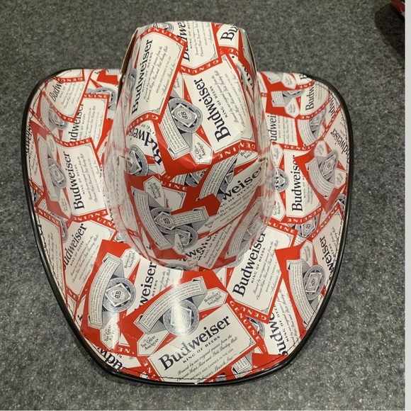 Budweiser Accessories Budweiser Cowboy Hat Beer Box Cardboard One
